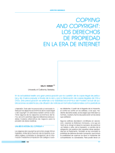 copying and copyright: los derechos de propiedad en la era de