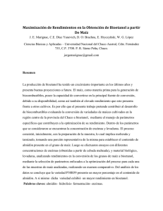(1650) Maximización de Rendimientos en la Obtención de Bioetanol