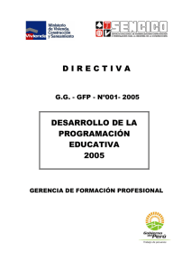 directiva desarrollo de la programación educativa 2005