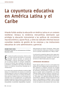 La coyuntura educativa en américa Latina y el Caribe