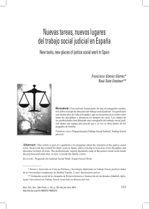 Nuevas tareas, nuevos lugares del trabajo social judicial en España