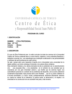 PROGRAMA DEL CURSO - Centro de Ética