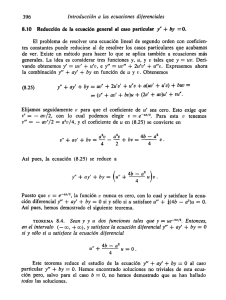 396 8.10 Reducción de la ecuación general al caso particular y" +