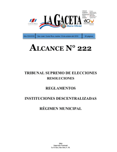 ALCANCE DIGITAL N° 222 a La Gaceta N° 199 del 18 10 2016