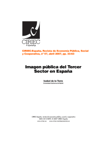 Imagen pública del Tercer Sector en España - Revista CIRIEC