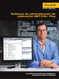 Software de administración de calibración MET