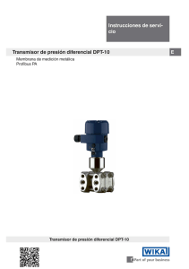 Instrucciones de servi- cio Transmisor de presión diferencial