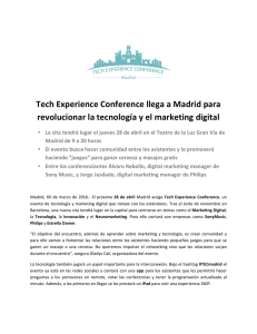 Tech Experience Conference llega a Madrid para revolucionar la