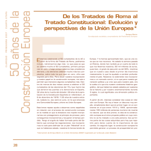 "De los Tratados de Roma al Tratado Constitucional: Evolución y