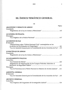III. INDICE TEMATICO GENERAL
