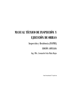 manual técnico de inspección y ejecución de obras