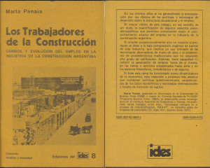 Ediciones del IDES Nº 8, Los trabajadores de la construcción.