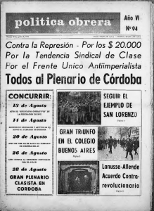 Todos al Plenario de Córdoba