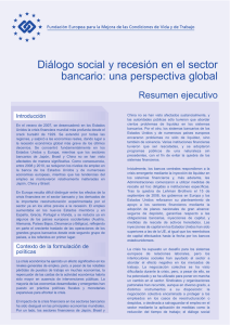 Diálogo social y recesión en el sector bancario