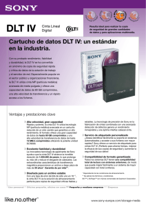 Cartucho de datos DLT IV: un estándar en la industria.