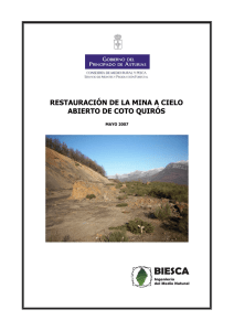 restauración de la mina a cielo abierto de coto quirós