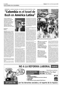 Colombia es el Israel de Bush en América Latina