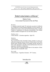Intervenciones críticas - Publicaciones