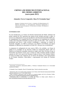 CRÓNICA DE DERECHO INTERNACIONAL DEL MEDIO AMBIENTE