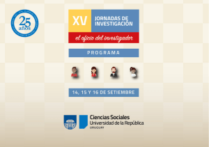 Programa XV Jornadas - Facultad de Ciencias Sociales