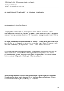 El Ministro Andrés Mellado y su relación con Gaucín