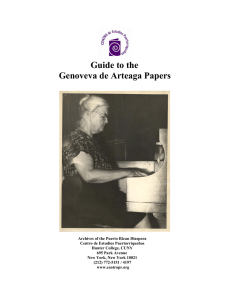 Guide to the Genoveva de Arteaga Papers