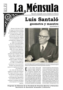 Luis Santaló - Biblioteca Digital de la Facultad de Ciencias Exactas