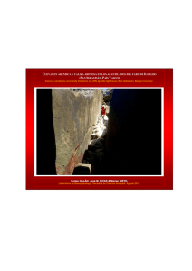 Cuevas en arenisca y caliza arenosa en los acantilados