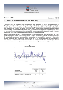 ÍNDICE DE PRODUCCIÓN INDUSTRIAL (Base 2000)