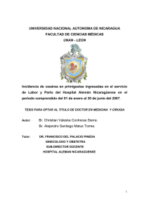 Cesarea en Primigestas - Universidad Nacional Autónoma de