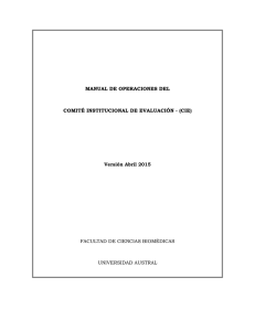 manual de operaciones del comité institucional de evaluación