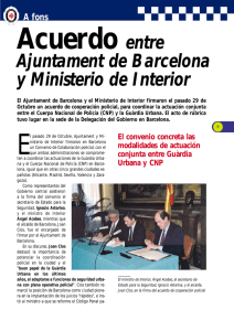 Acuerdo entre Ajuntament de Barcelona y Ministerio de Interior