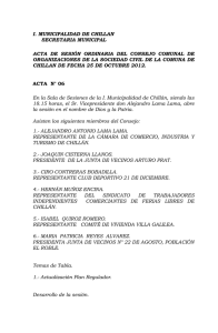 i. municipalidad de chillan secretaria municipal acta de sesión