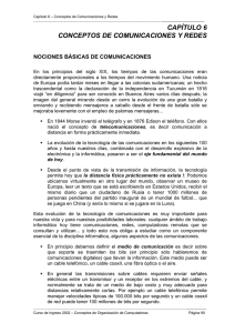 CAPÍTULO 6 CONCEPTOS DE COMUNICACIONES Y REDES