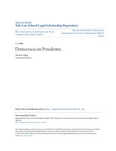 Democracia sin Presidentes - Yale Law School Legal Scholarship