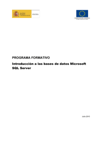 Introducción a las Bases de Datos Microsoft SQL Server