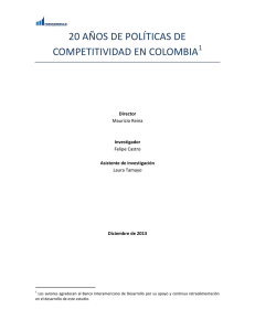 20 años de políticas de competitividad en colombia
