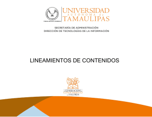 Lineamientos de Contenidos - Universidad Autónoma de Tamaulipas
