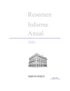 Resumen en el Informe Anual 2001