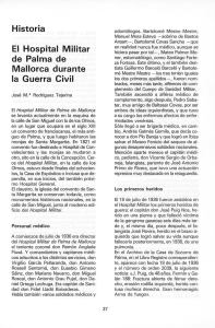 Historia El Hospital Militar de Palma de Mallorca durante la Guerra