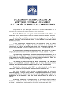 Declaración Institucional de las Cortes de Castilla y León sobre la