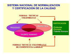 sistema nacional de normalizacion y certificacion de la calidad