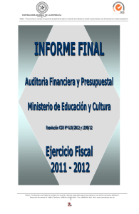 Informe Final Resolución CGR Nº 610/2012, Ministerio de