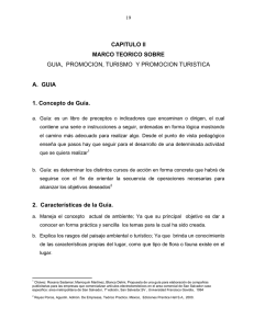 CAPITULO II MARCO TEORICO SOBRE GUIA, PROMOCION