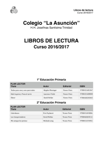LIBROS DE LECTURA Colegio “La Asunción”
