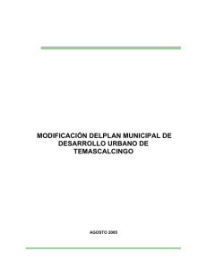 Plan Municipal - Secretaría de Desarrollo Urbano y Metropolitano