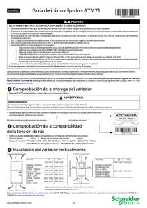 ATV71 Guía de inicio rápido - Eurotherm by Schneider Electric