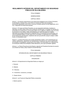 REGLAMENTO INTERIOR DEL DEPARTAMENTO DE SEGURIDAD