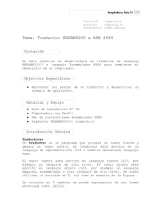 Tema: Traductor ENSAMPOCO a ASM 8086