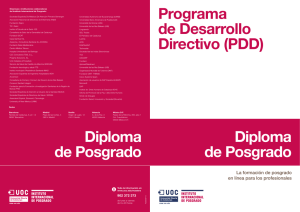 Programa de Desarrollo Directivo (PDD) Diploma de Posgrado